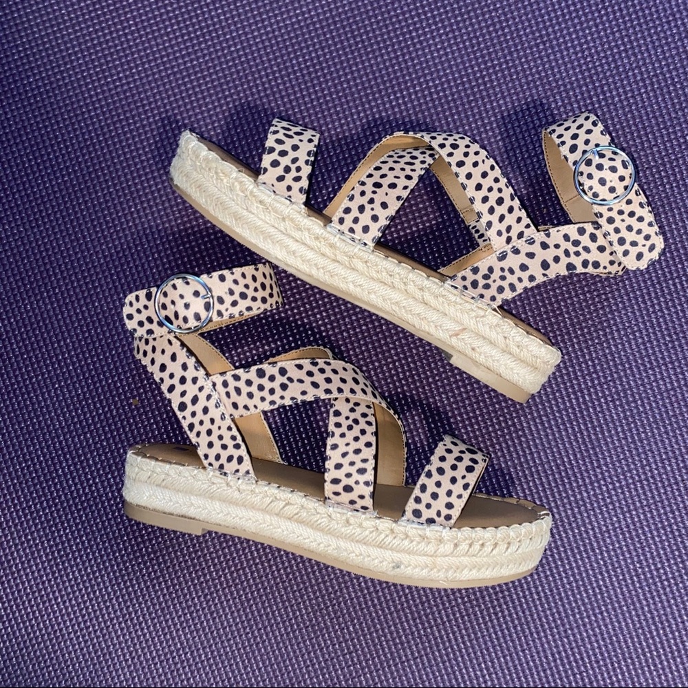 Dalmatian Print wedge sandals
